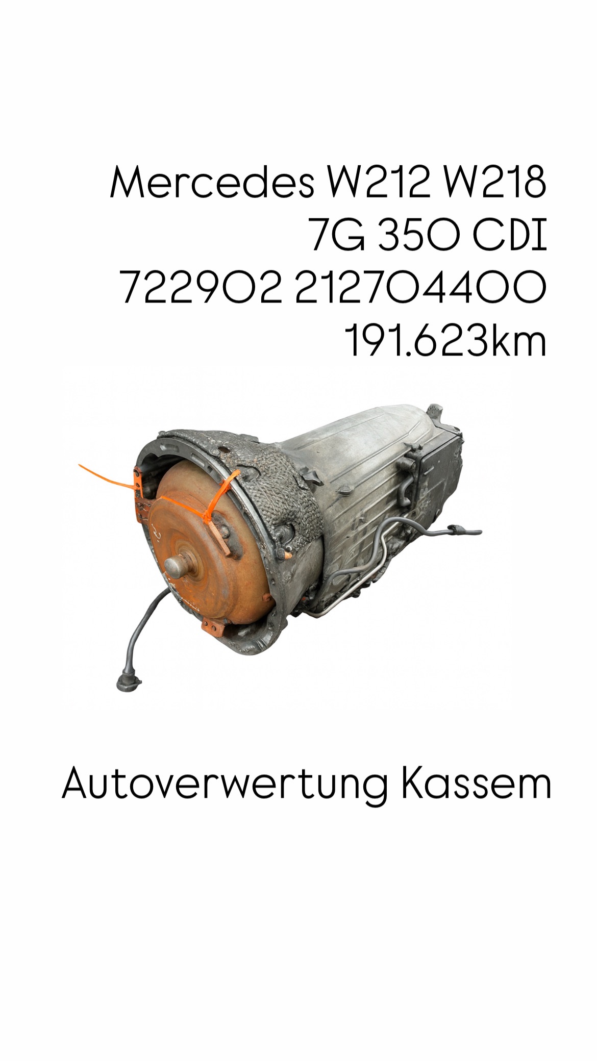 Mercedes W212 7G 350 CDI GETRIEBE KOMPLETT 722902 2122704400