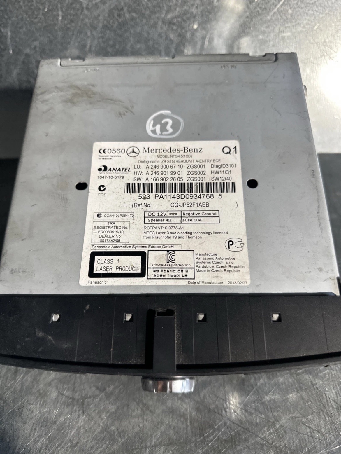 Navigationsmodul Navirechner Mercedes-Benz W176 W246 -OEM A2469006710 – Bild 2