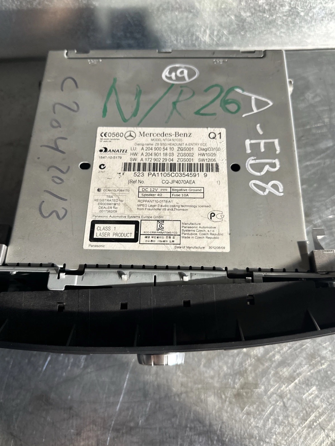 Navigationsmodul Navirechner Mercedes-Benz W204 MOPF -OEM A2049005410 – Bild 2